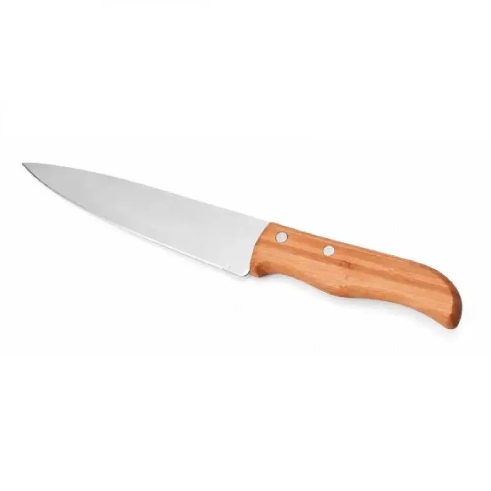 CONJUNTO DE FACAS EM MADEIRA / INOX - 3 PÇS