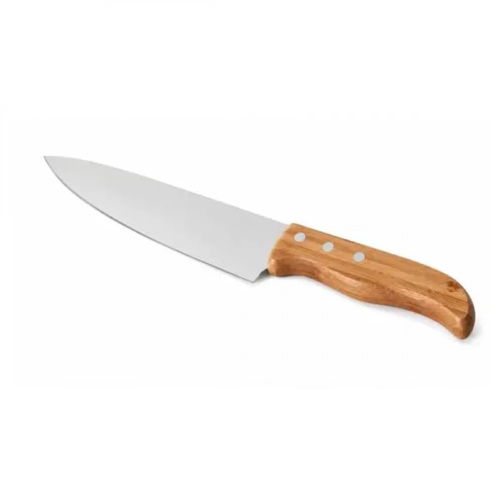 CONJUNTO DE FACAS EM MADEIRA / INOX - 3 PÇS