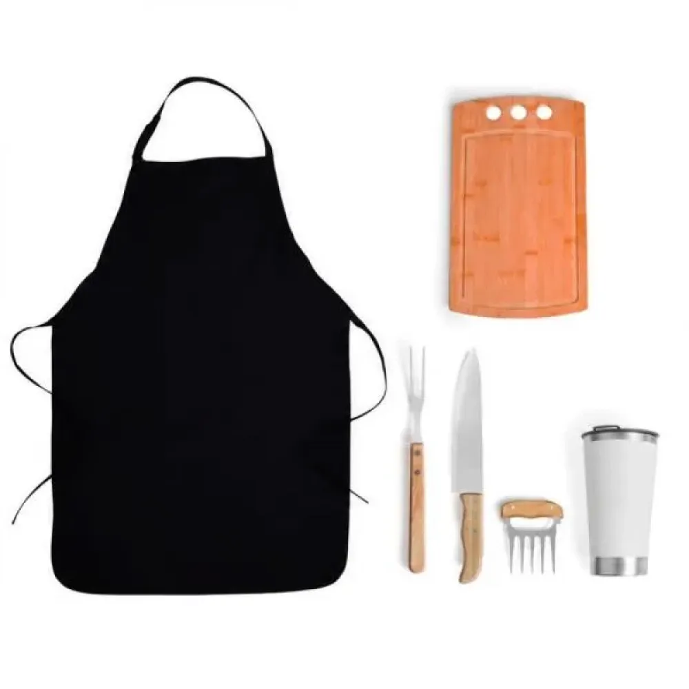 KIT PARA CHURRASCO COM COPO TÉRMICO - 6 PÇS