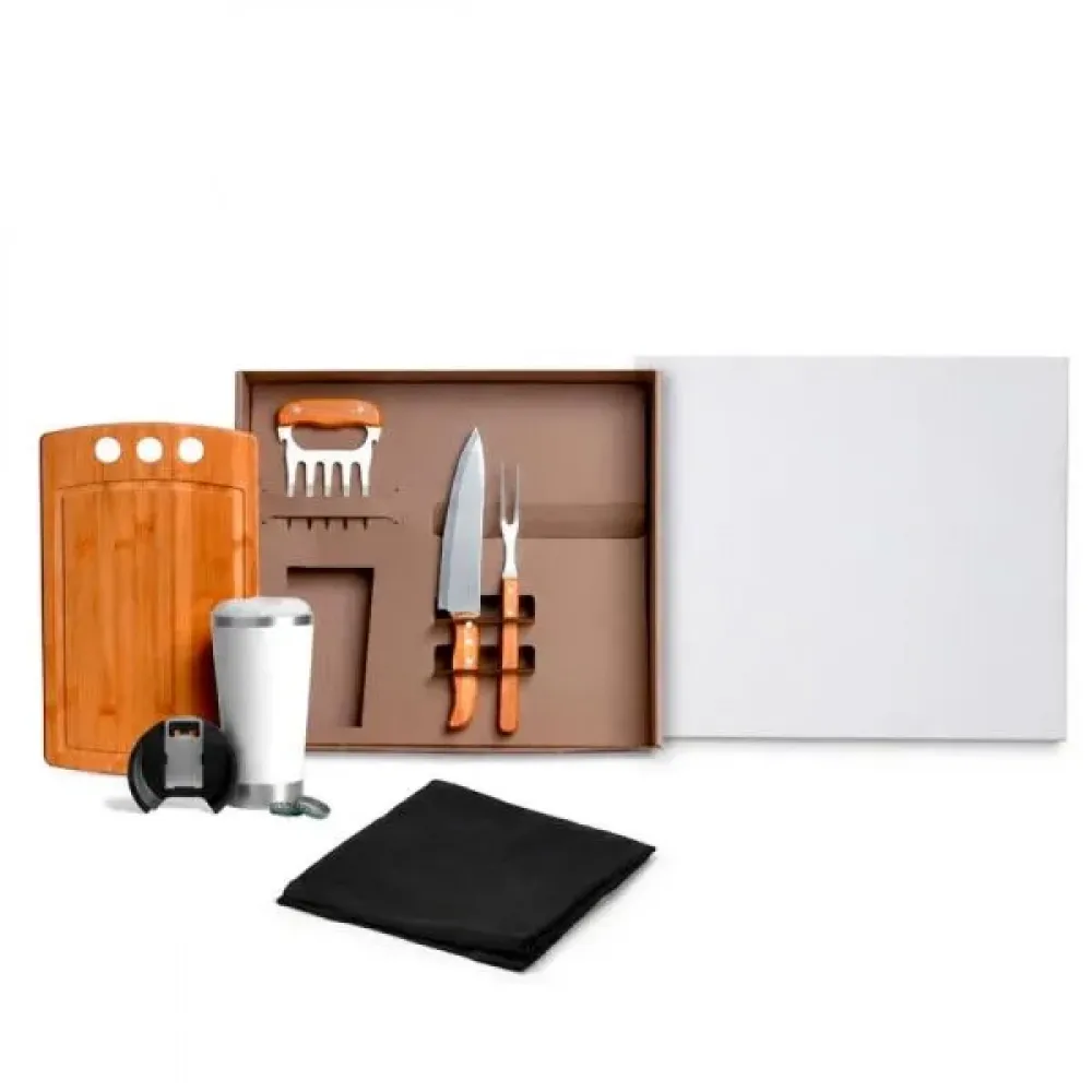 KIT PARA CHURRASCO COM COPO TÉRMICO - 6 PÇS