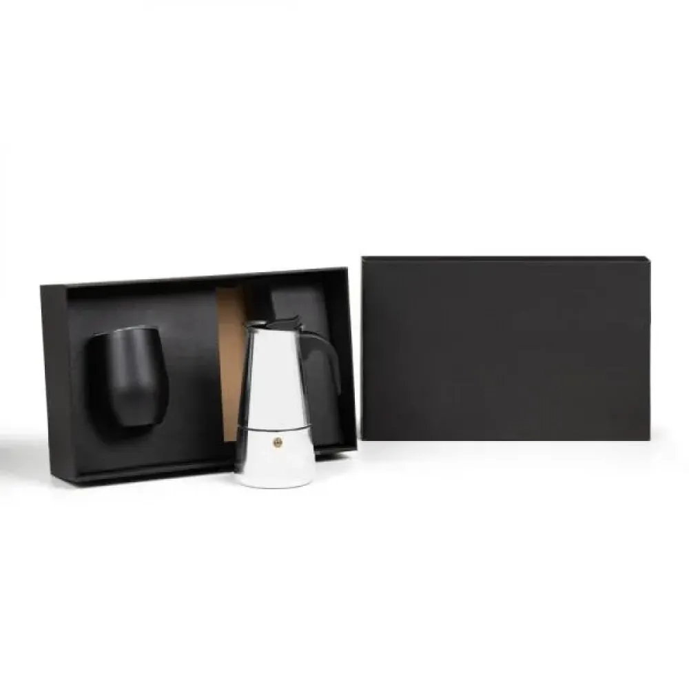 KIT CAFETEIRA ITALIANA E COPO TÉRMICO - 2 PÇS-KT-90569