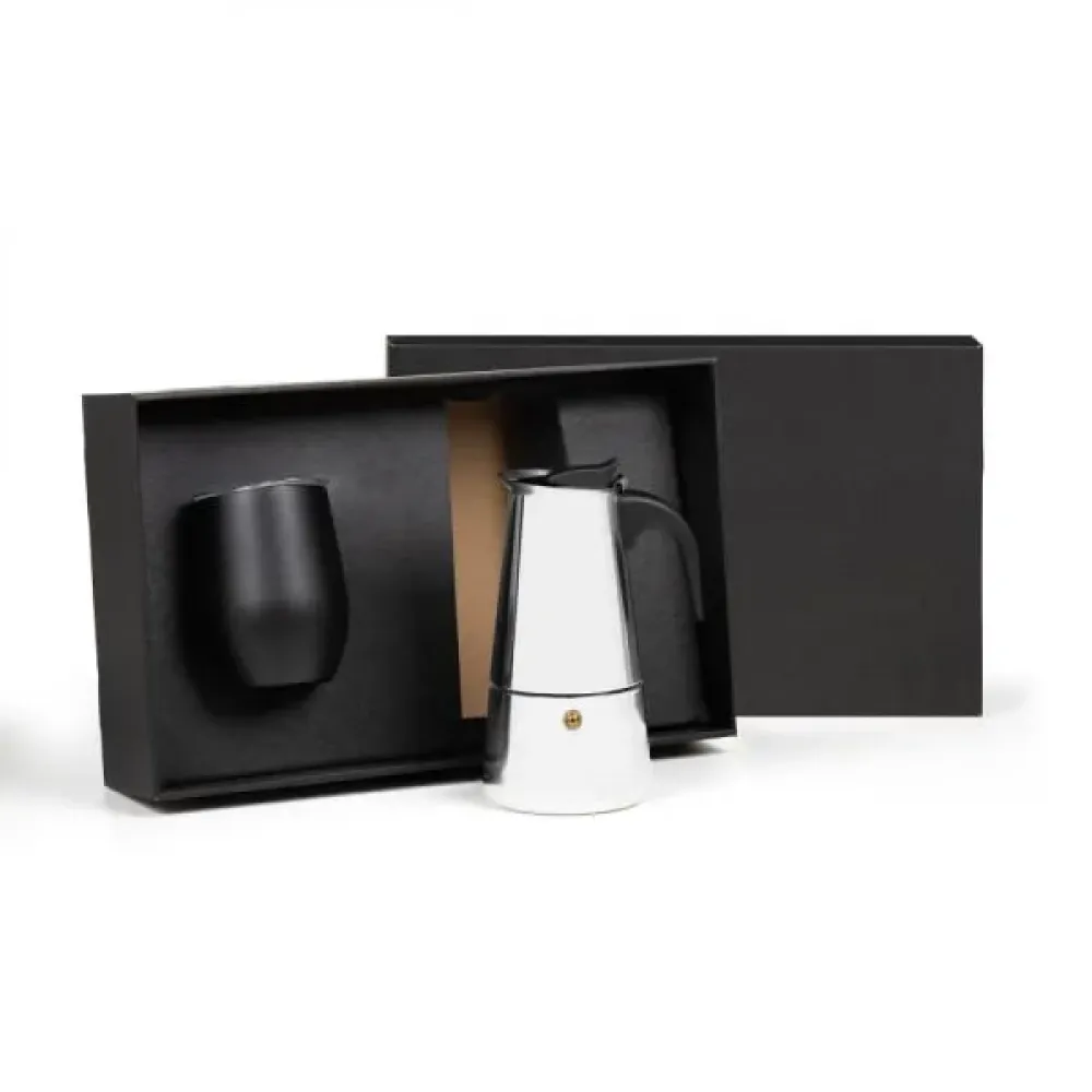 KIT CAFETEIRA ITALIANA E COPO TÉRMICO - 2 PÇS