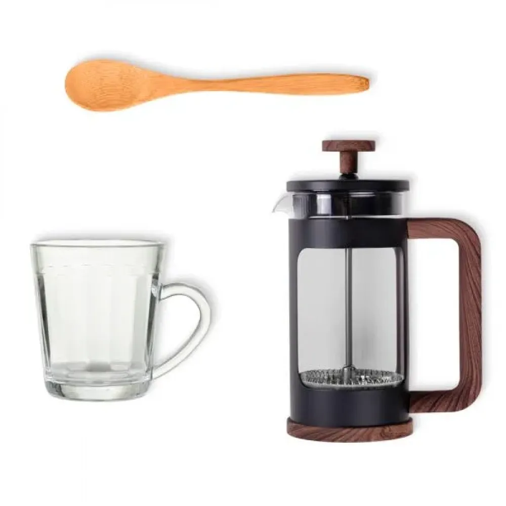 KIT PARA CAFÉ COM PRENSA FRANCESA - 3 PÇS