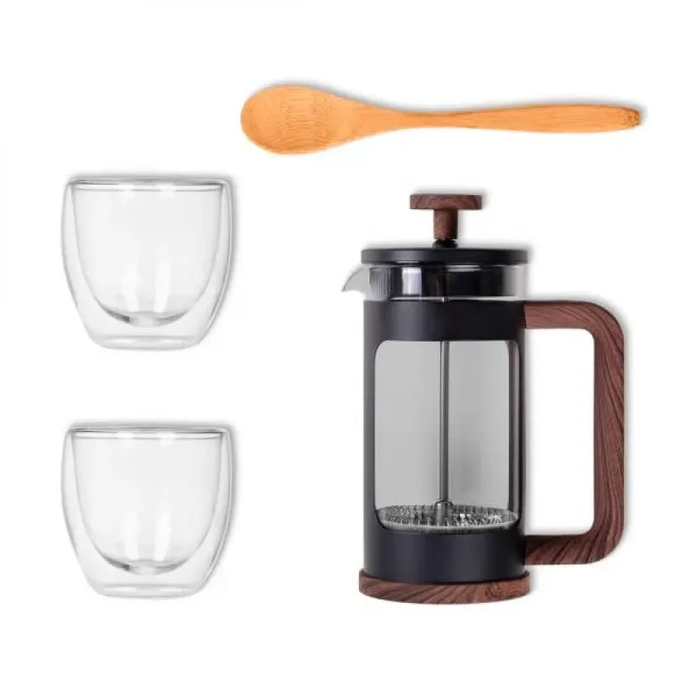 KIT PARA CAFÉ COM PRENSA FRANCESA - 4 PÇS