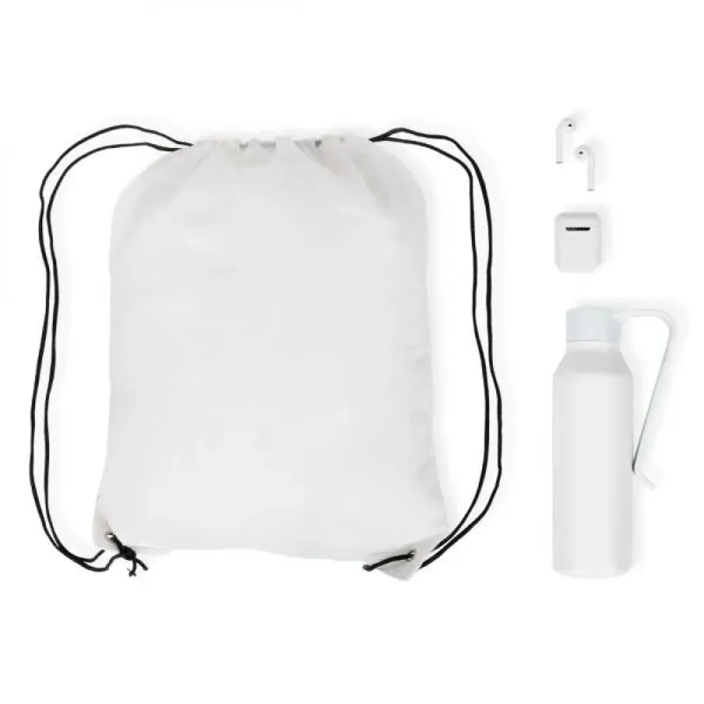KIT MOCHILA, GARRAFA E FONE BLUETOOTH - 3 PÇS