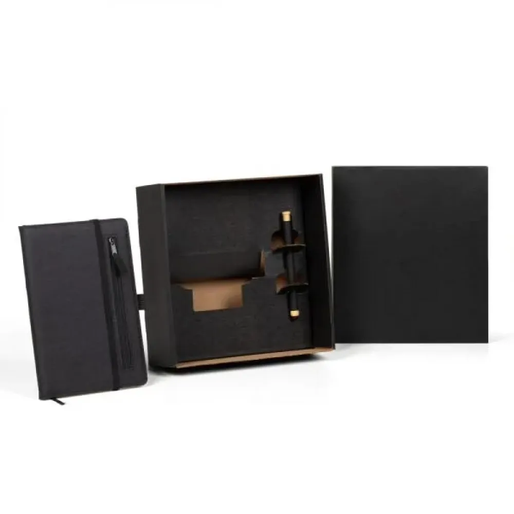 CADERNO P/ ANOTAÇÕES COM CANETA - PRETO-KT-90581