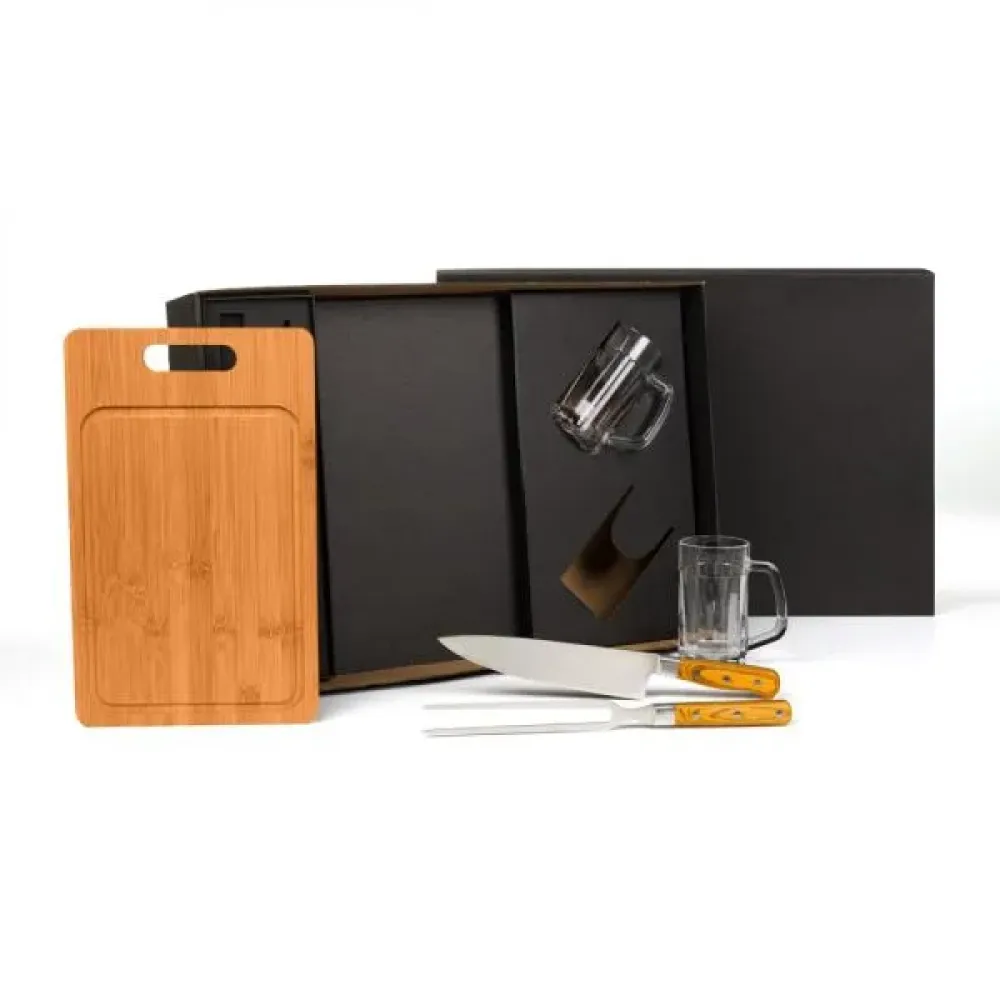 KIT PREMIUM PARA CHURRASCO / CERVEJA - 5 PÇS