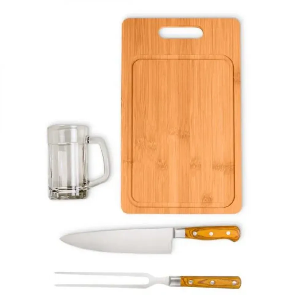 KIT PREMIUM PARA CHURRASCO / CERVEJA - 5 PÇS