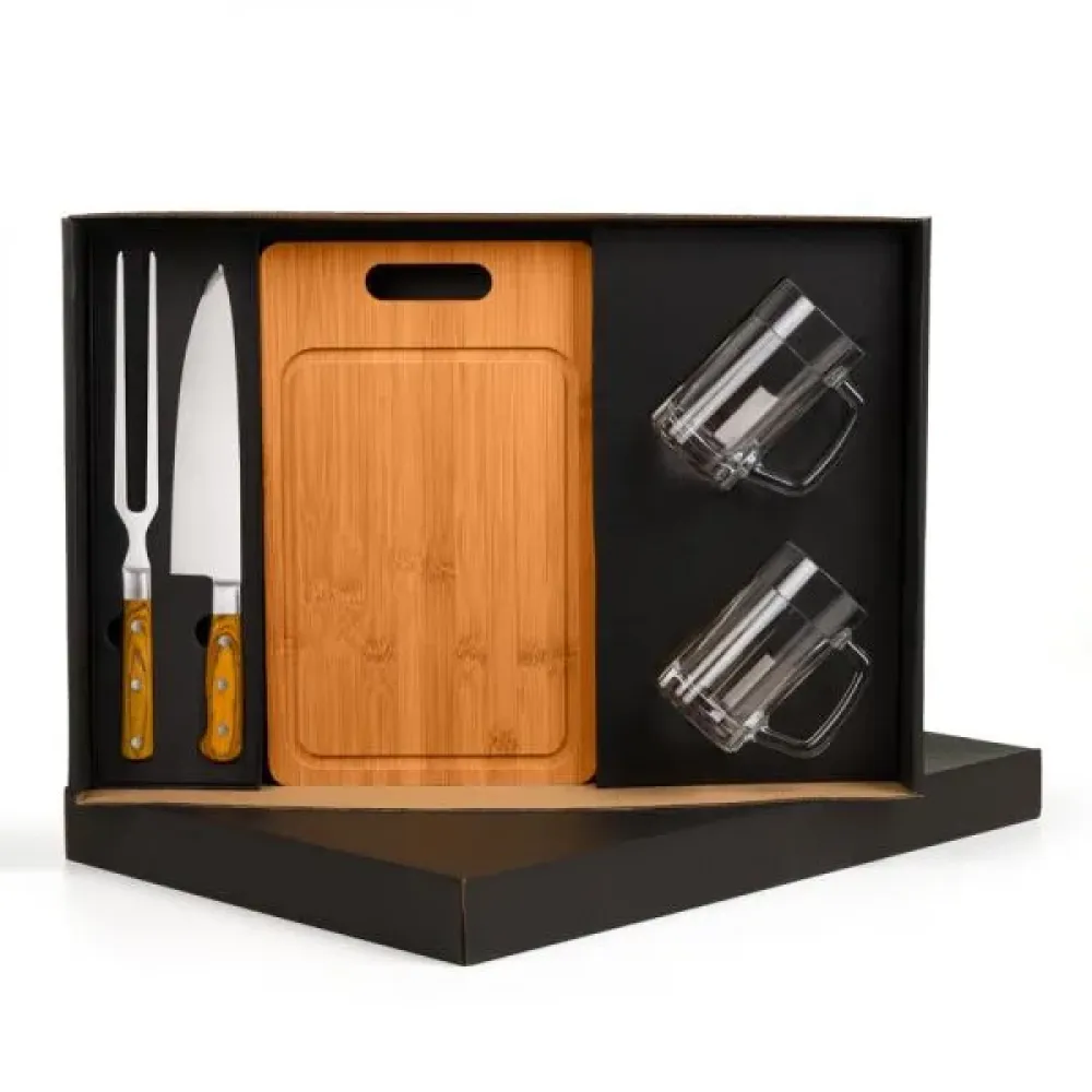KIT PREMIUM PARA CHURRASCO / CERVEJA - 5 PÇS
