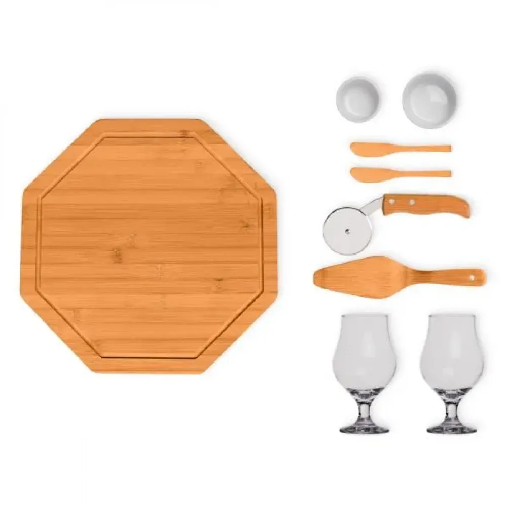 KIT PARA PIZZA / PETISCO / CERVEJA - 9 PÇS