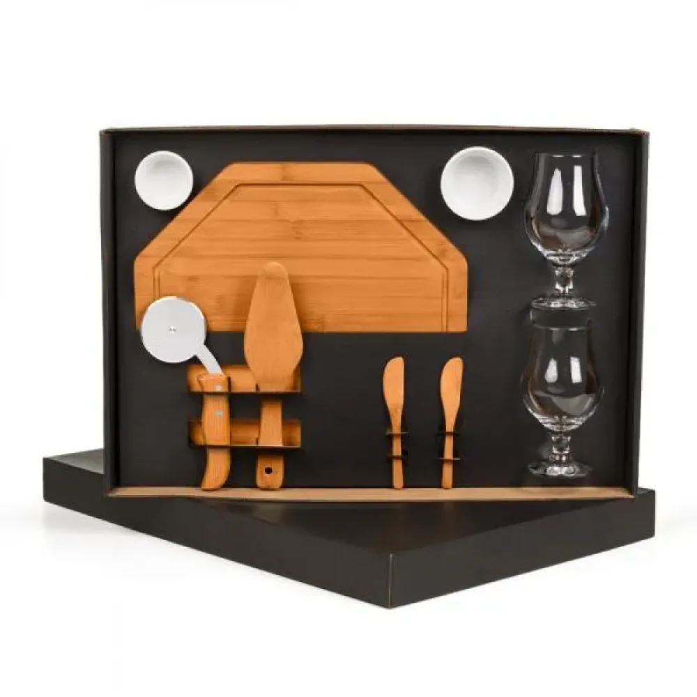 KIT PARA PIZZA / PETISCO / CERVEJA - 9 PÇS