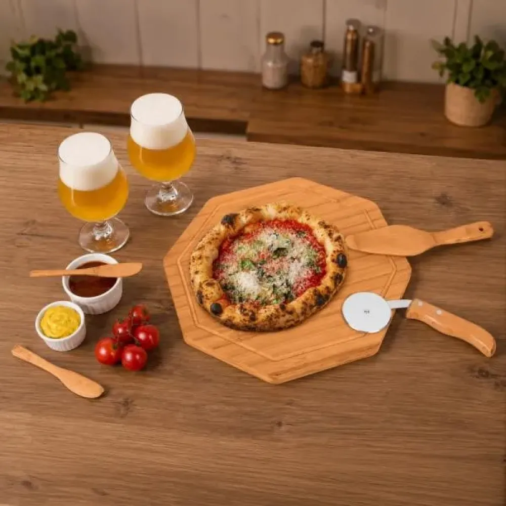 KIT PARA PIZZA / PETISCO / CERVEJA - 9 PÇS