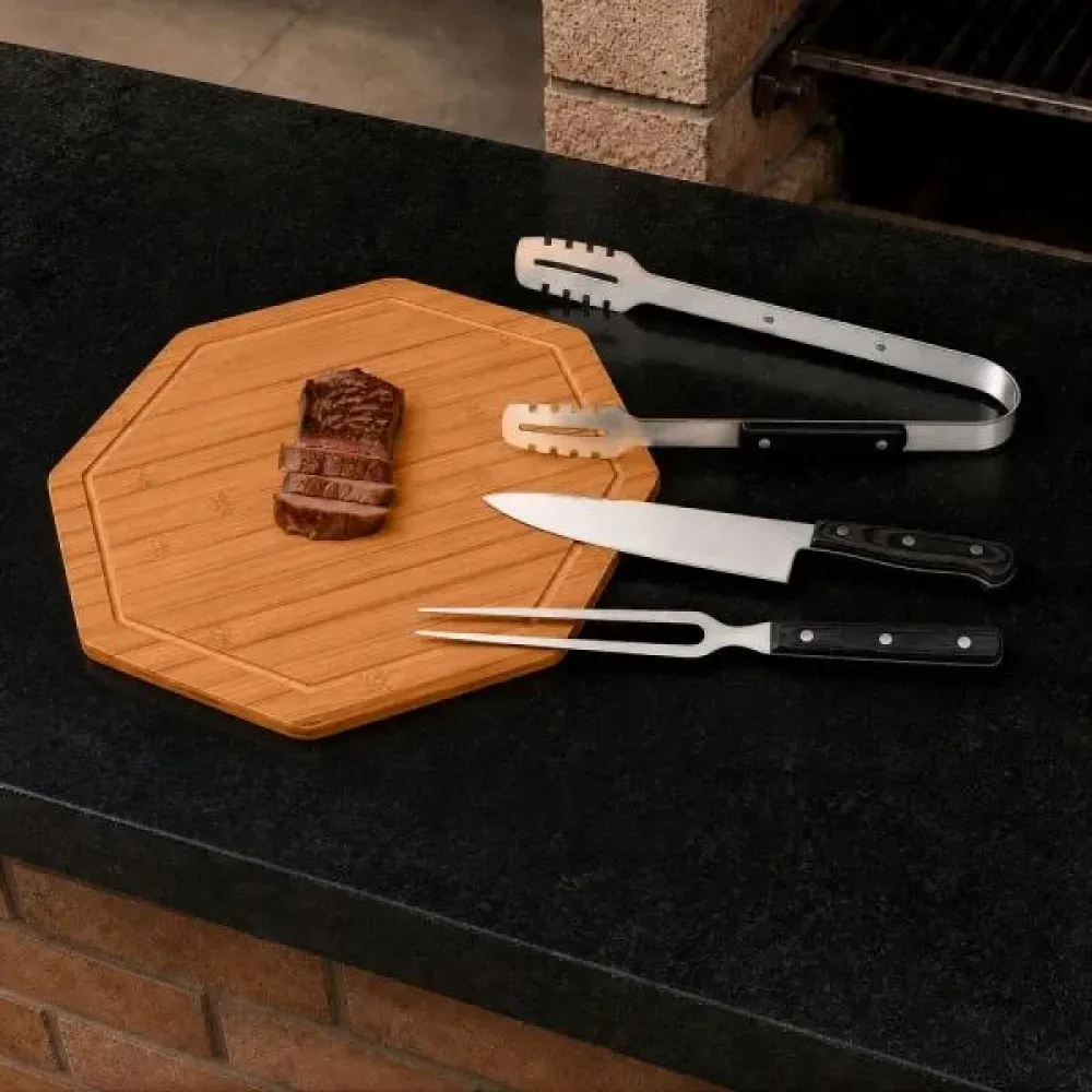 KIT PREMIUM PARA CHURRASCO - 4 PÇS