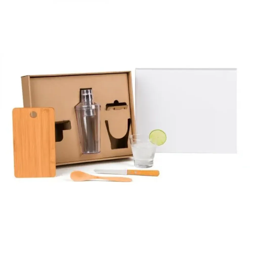 KIT PARA CAIPIRINHA COM COQUETELEIRA - 5 PÇS-KT-90613-BCO