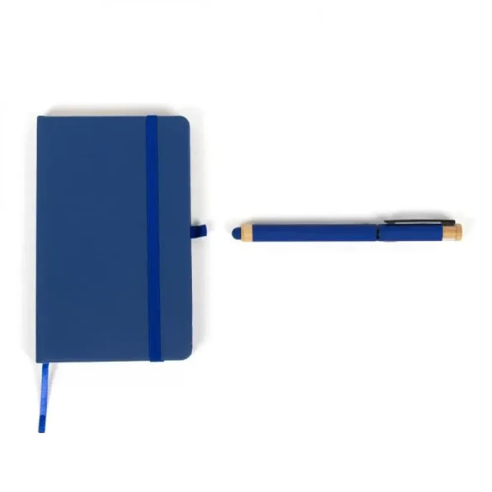 CADERNETA P/ ANOTAÇÕES COM CANETA - AZUL