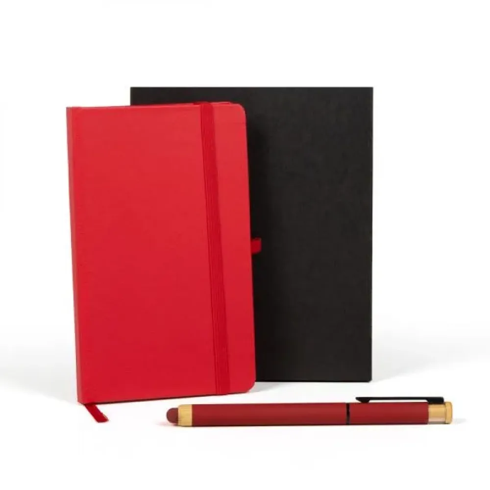 CADERNETA P/ ANOTAÇÕES COM CANETA - VERMELHO-LE-31924