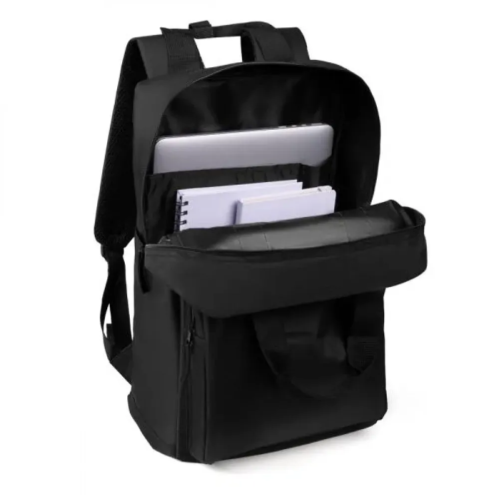 MOCHILA EM RPET - PRETA - 21L