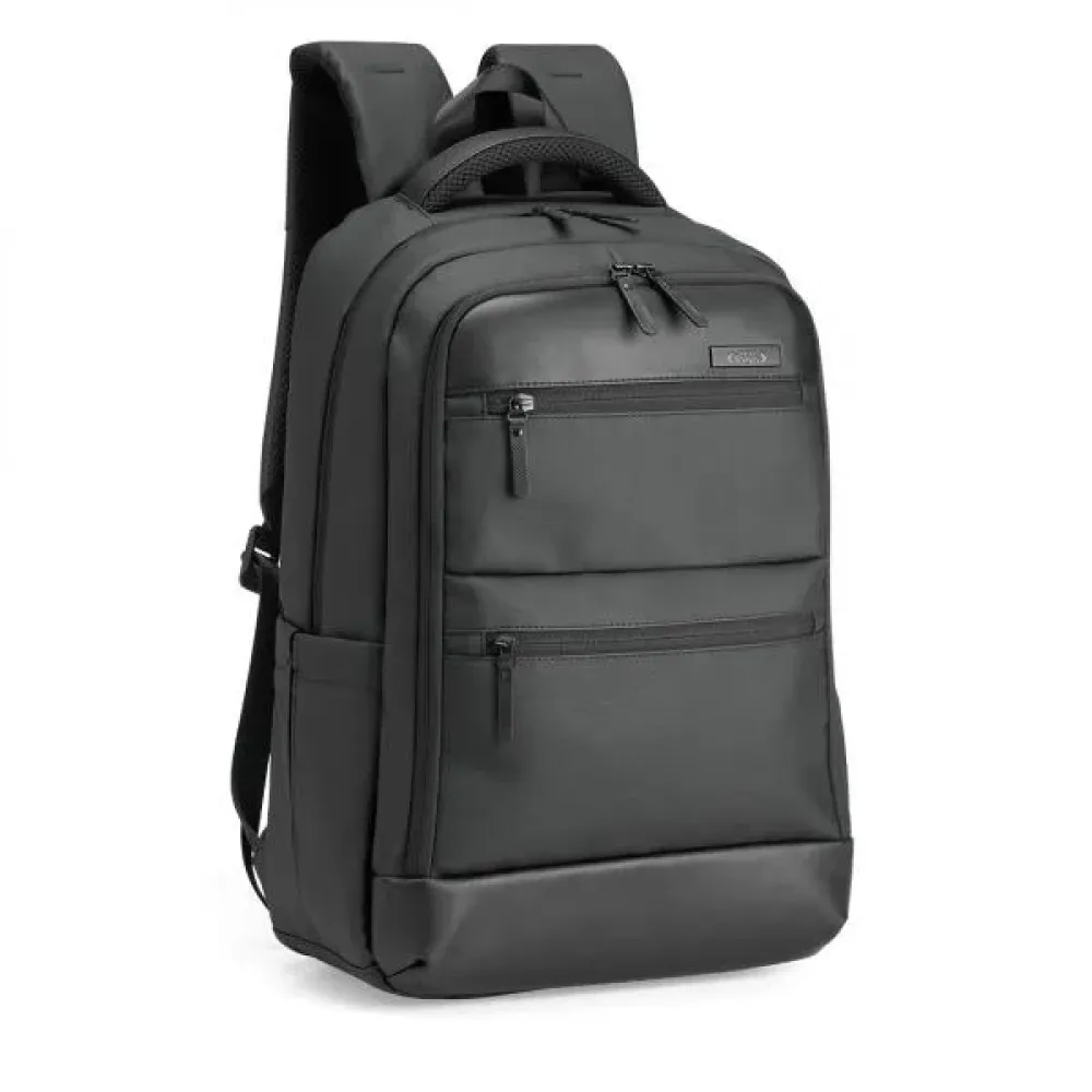MOCHILA EM PU/POLYESTER - PREMIUM - 24L - PRETA
