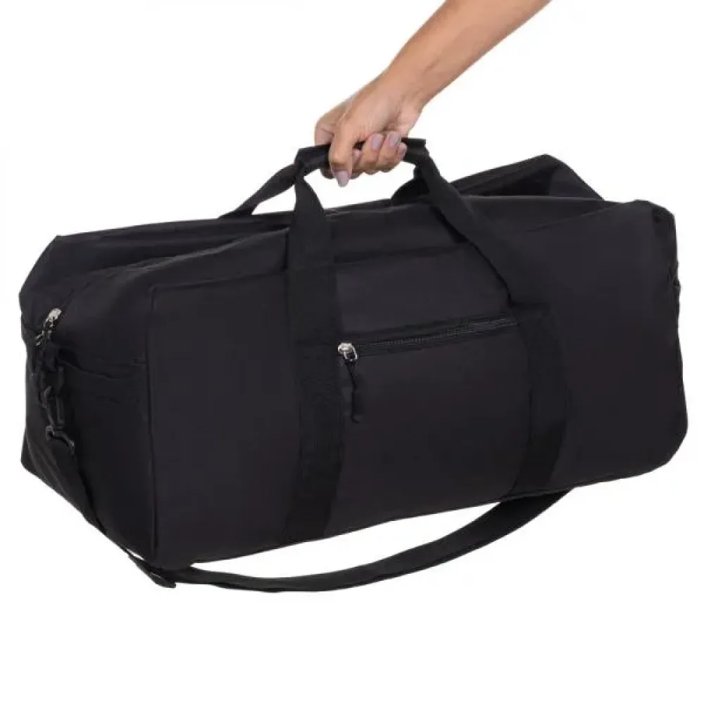MALA ESPORTIVA EM POLYESTER 300D - PRETA - 31L