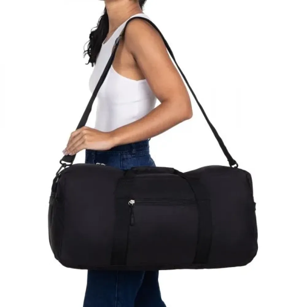MALA ESPORTIVA EM POLYESTER 300D - PRETA - 31L