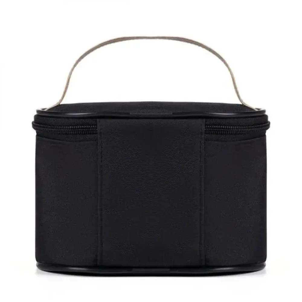 BOLSA DE COSMETICOS EM OXFORD/PVC - PRETO