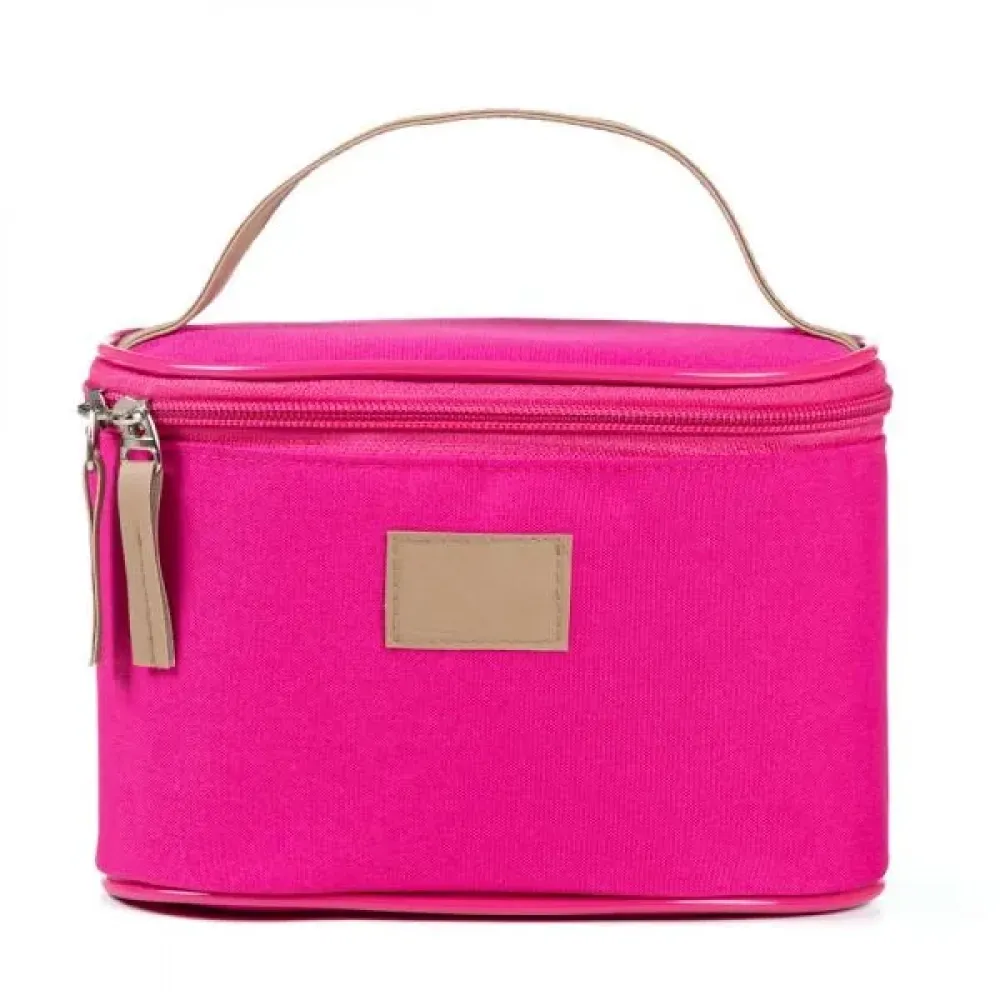 BOLSA DE COSMETICOS EM OXFORD/PVC - ROSA