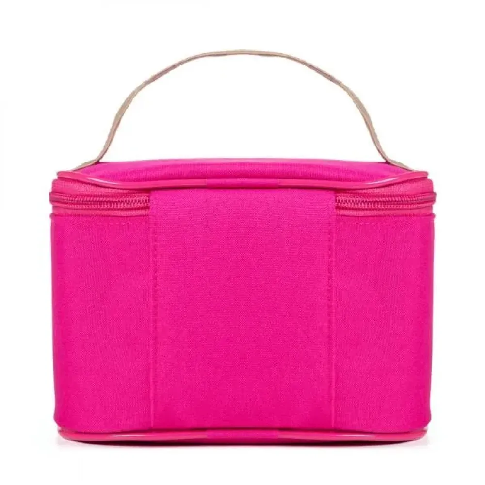 BOLSA DE COSMETICOS EM OXFORD/PVC - ROSA