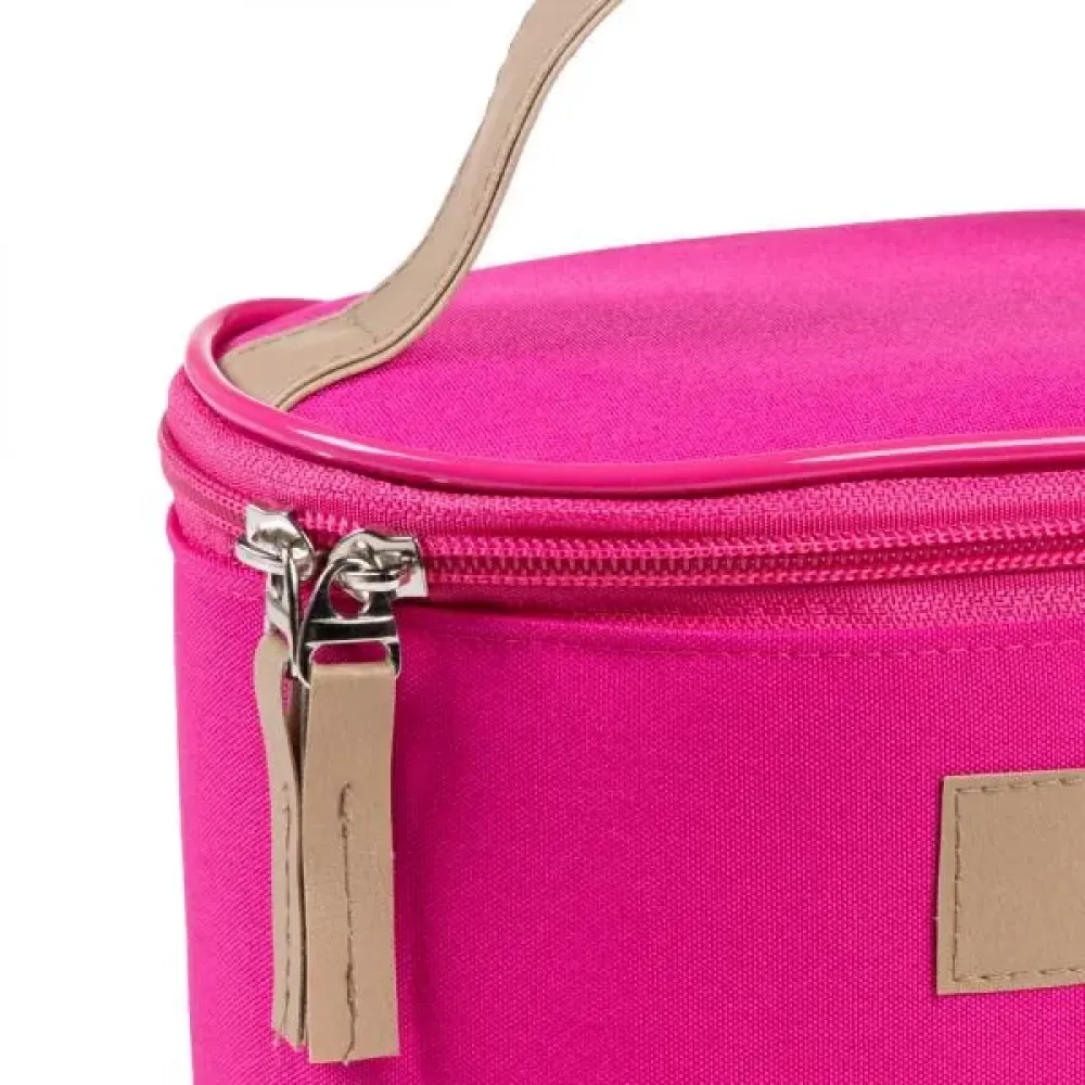 BOLSA DE COSMETICOS EM OXFORD/PVC - ROSA