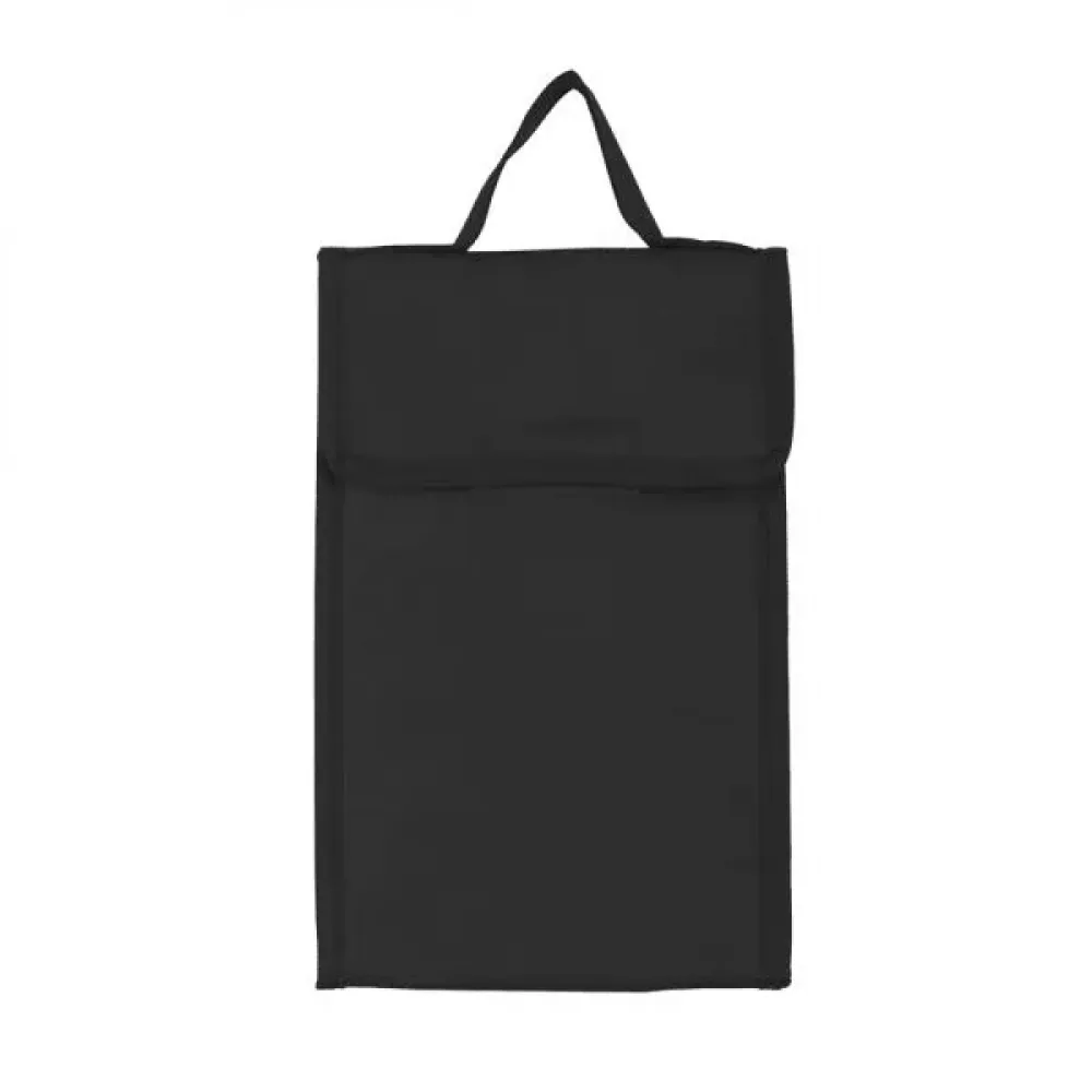 BOLSA TÉRMICA EM TNT 80G/M² - PRETO - 27X17X10,5 CM