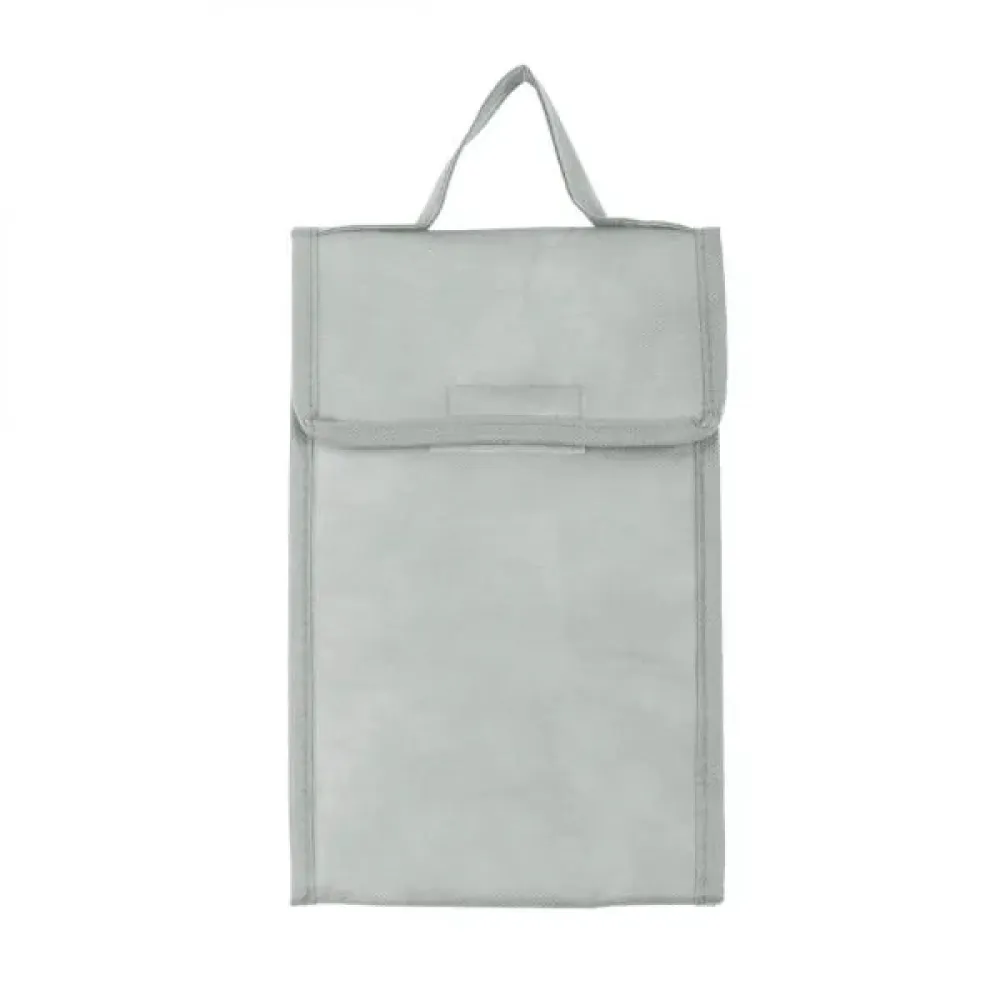 BOLSA TÉRMICA EM TNT 80G/M² - CINZA - 27X17X10,5 CM