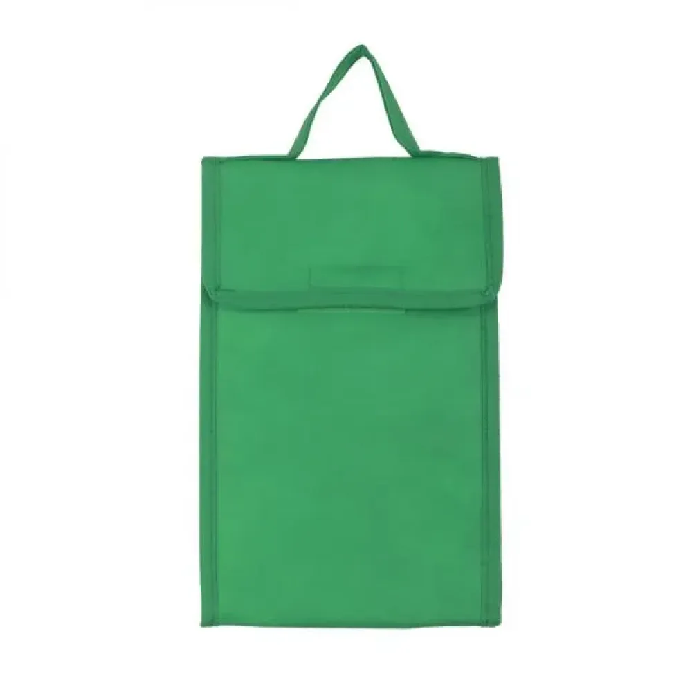 BOLSA TÉRMICA EM TNT 80G/M² - VERDE - 27X17X10,5 CM
