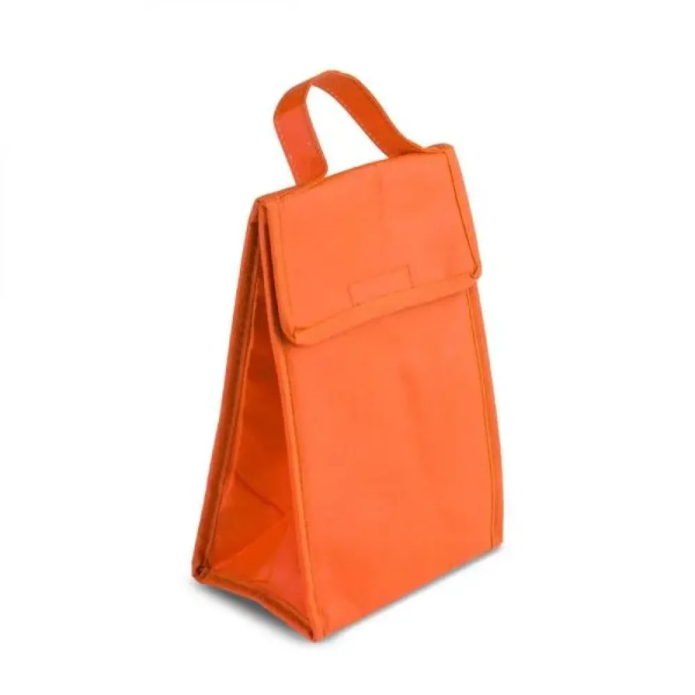 BOLSA TÉRMICA EM TNT 80G/M² - LARANJA - 27X17X10,5 CM-MA-15307