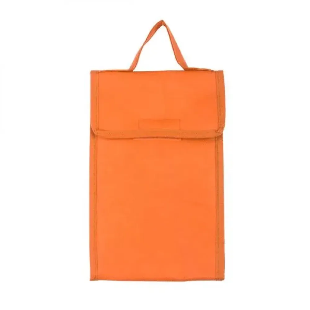 BOLSA TÉRMICA EM TNT 80G/M² - LARANJA - 27X17X10,5 CM