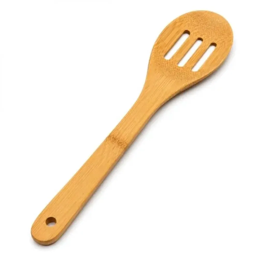 COLHER PERFURADA EM BAMBU UTILITY - 30 CM