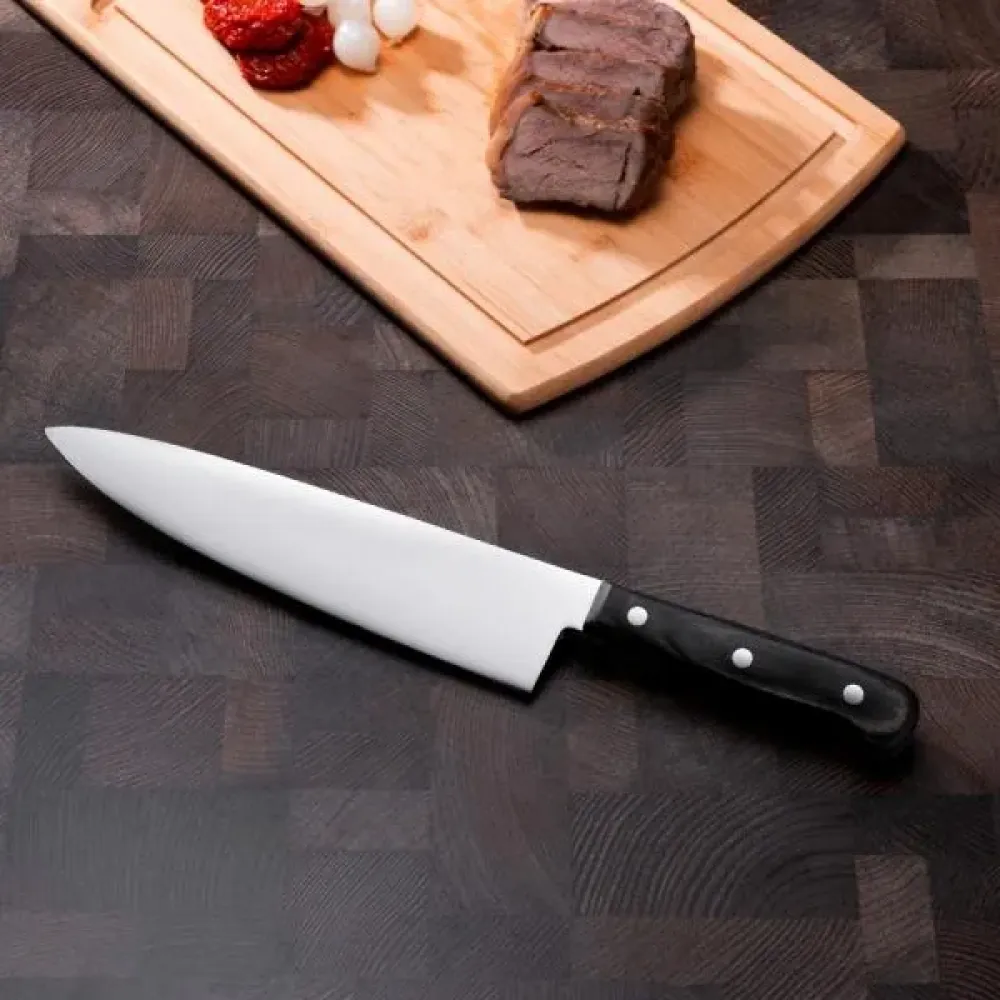 FACA PREMIUM EM MADEIRA /INOX - PRETO