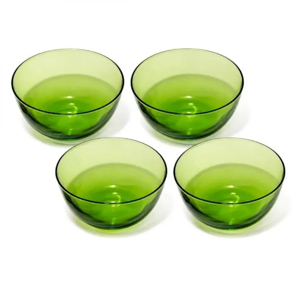 TIGELAS EM VIDRO VERDE - 4 PÇS - 0,35 L