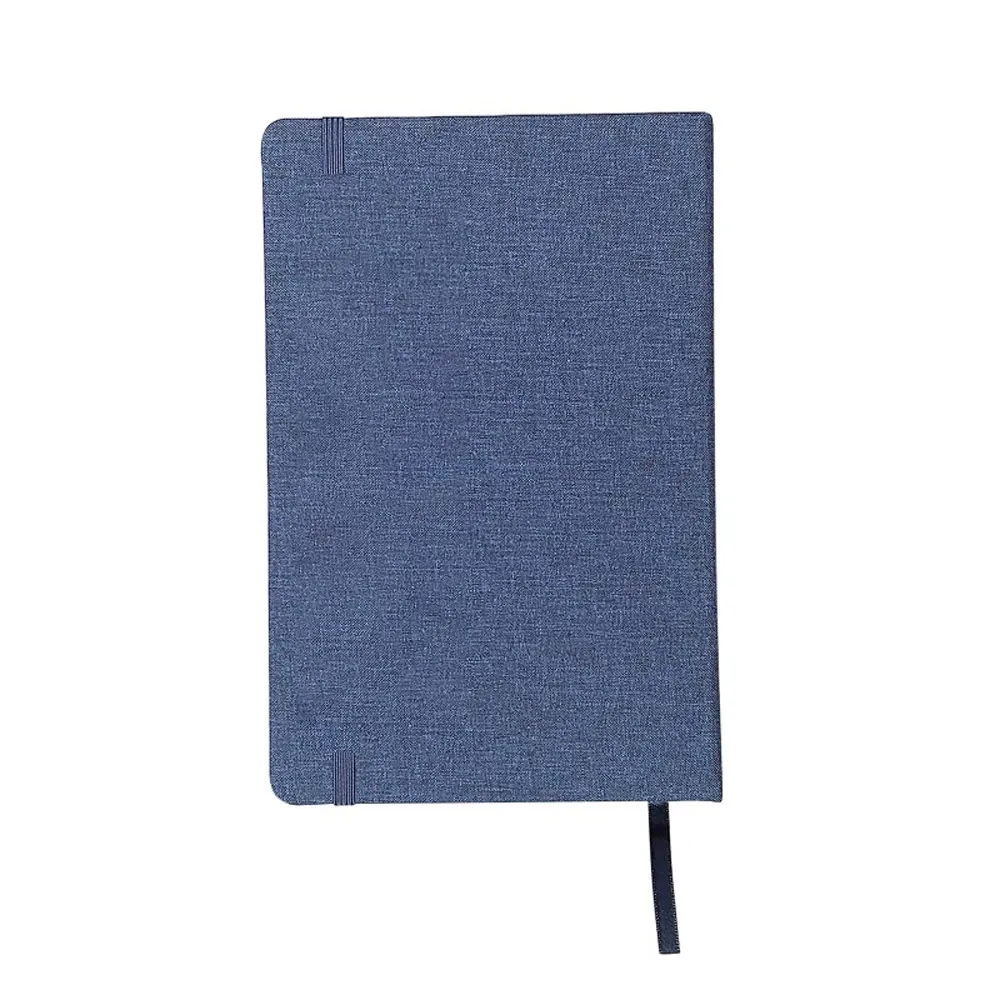 BUARQUE. Caderno A5 de capa dura em tecido poliéster reciclado (100% rPET), com páginas não pautadas