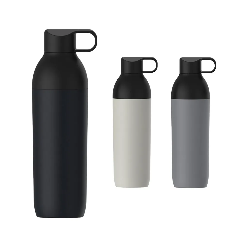 KUNZE. Garrafa e copo térmico 2 em 1 em aço inox 600 mL-44004