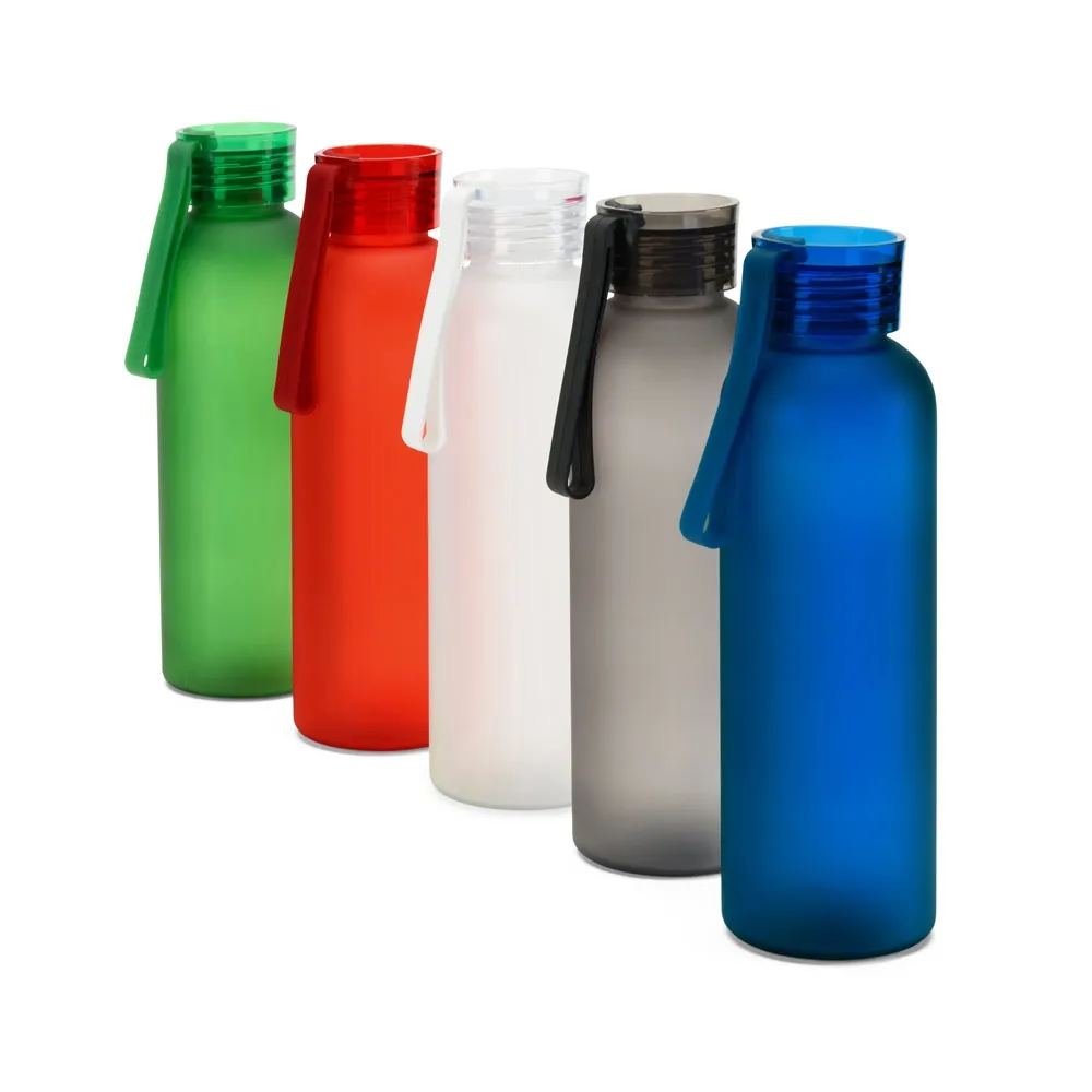 CARGNIN. Squeeze esportiva em PET 100% reciclado, com acabamento fosco (600 mL)