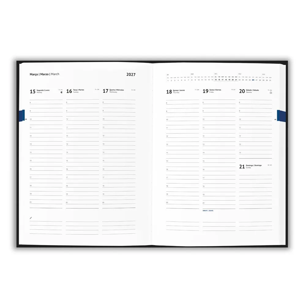 TAGORE B5. Agenda B5 em pele reciclada