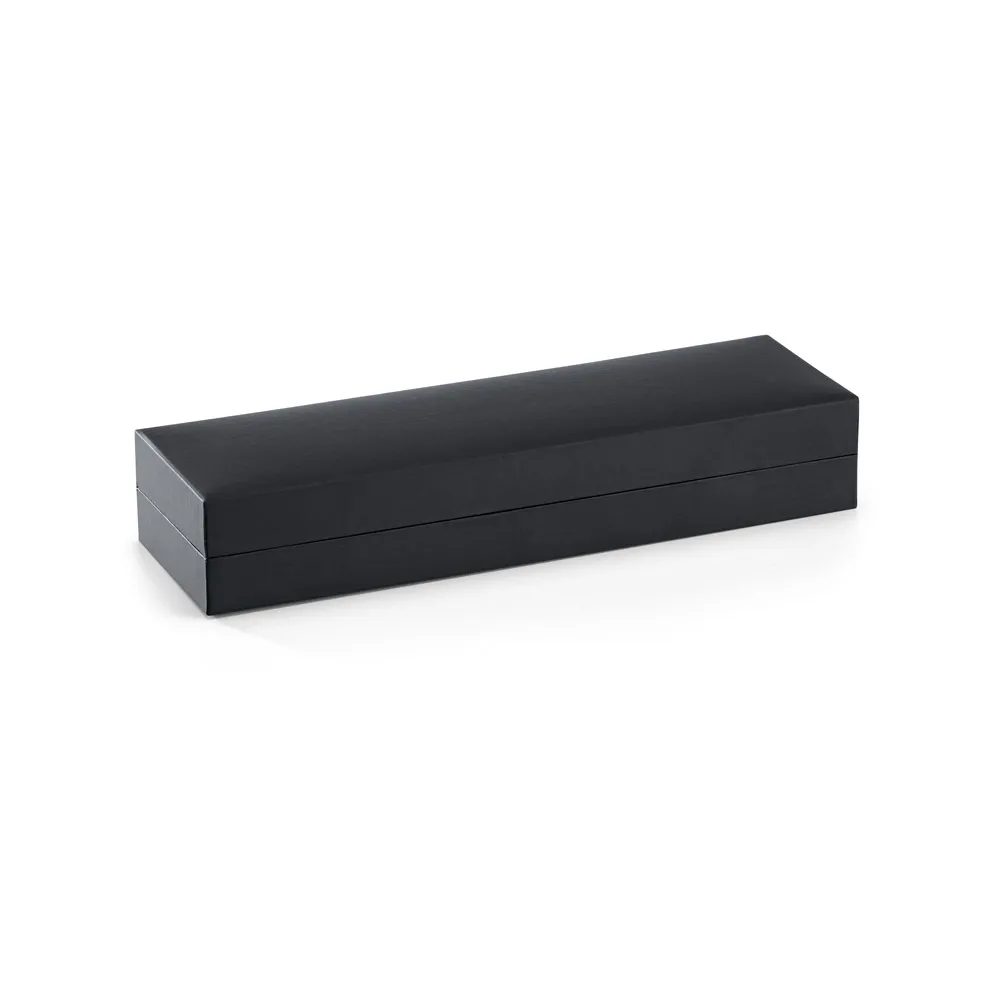 BLAZON. Caneta roller em metal com escrita em preto