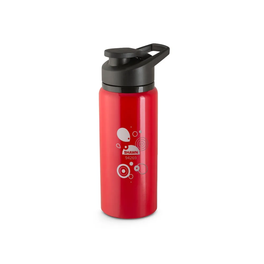 SHAWN. Squeeze esportiva em alumínio 90% reciclado com parede simples (660 mL)