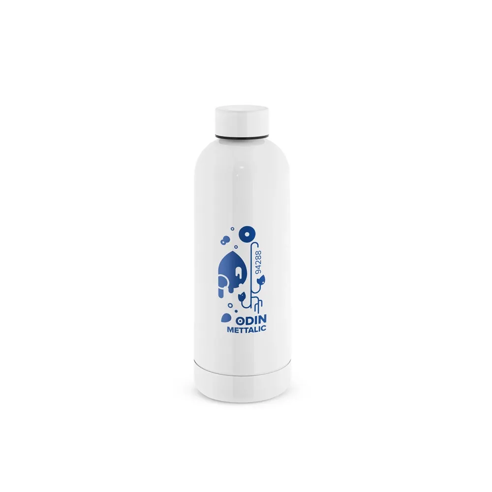 ODIN METTALIC. Garrafa térmica em aço inox 90% reciclado de parede dupla isolada a vácuo (550 mL)