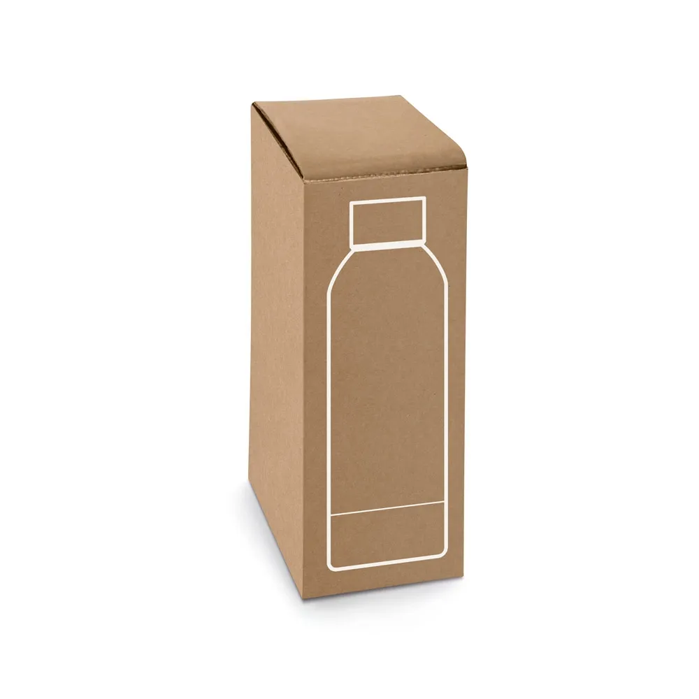 ODIN METTALIC. Garrafa térmica em aço inox 90% reciclado de parede dupla isolada a vácuo (550 mL)