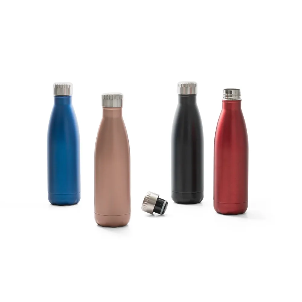 SHOW SATIN. Garrafa térmica em aço inox de parede dupla isolada a vácuo (500 mL)