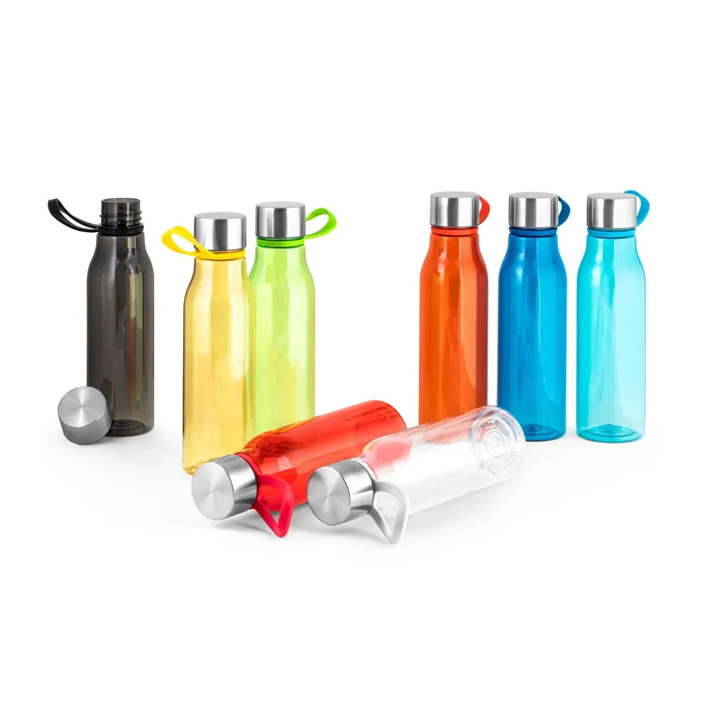 SENNA. Squeeze em PET 100% reciclado com alça de silicone (590 mL)