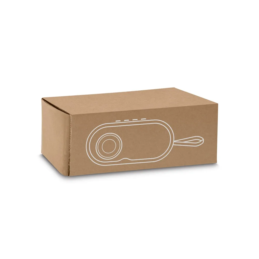 TILLY. Caixa de som portátil com autonomia de 5h (1'200 mAh), em bambu e ABS 100% reciclado