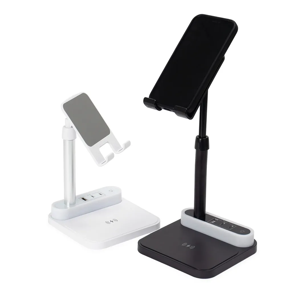 Base de Carregamento com Suporte Celular e Luminária