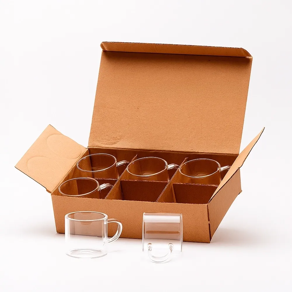 Kit Xícaras de Vidro 6 Peças Kit Xícaras de Vidro 6 Peças