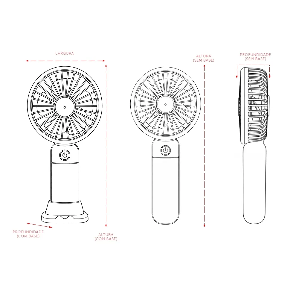 Mini Ventilador Recarregável